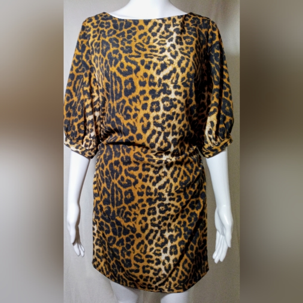 Five Seventy Five Leopard Print MIni Dress